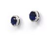 Picture of Treated Sapphire & Diamond Earrings