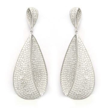 Picture of Unique Fancy Drop Pear Diamond Earrings