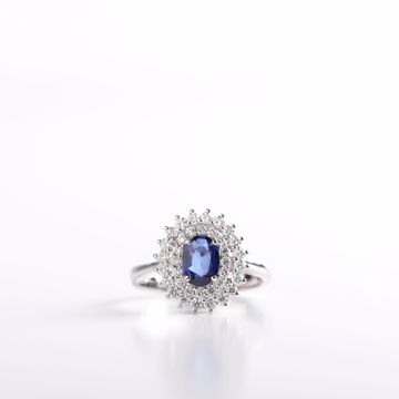 Picture of Harmonious Diamond & Genuine Sapphire Ring