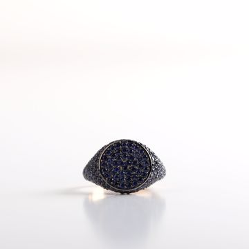 Picture of Radiant Sapphire Pinky Finger Ring