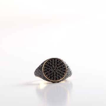 Picture of Fabulous Black Diamond Pinky Ring