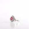Picture of Attractive White Gold Diamond &Ruby Ring