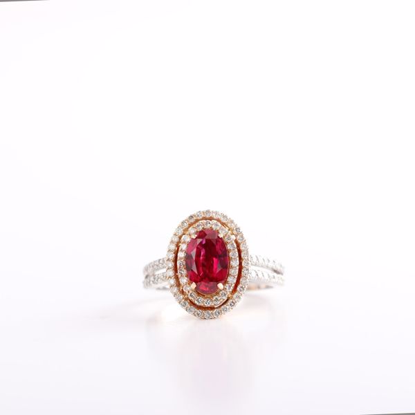 Picture of Alluring Diamond & Ruby Ring