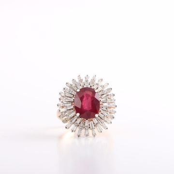Picture of Unique Ruby Diamond Ring