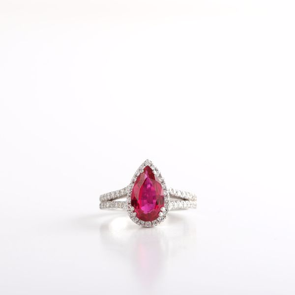 Picture of Sensational Pear Ruby & Diamond Ring