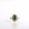 Picture of The Luxurious Treated Emerald & Diamond Ring
