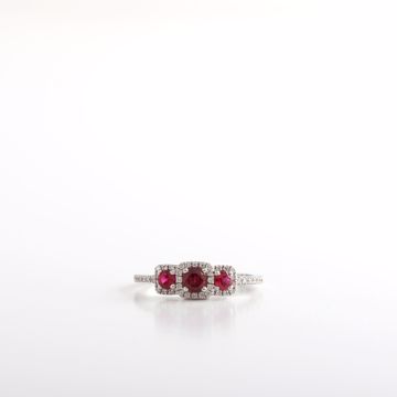 Picture of The Randiant Ruby & Diamond Ring