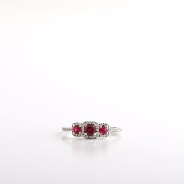 Picture of The Randiant Ruby & Diamond Ring