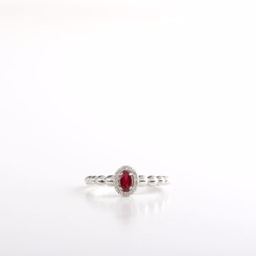 Picture of Beautifully Elegant Diamond & Ruby Ring