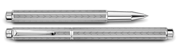 Palladium-Coated Ecridor Chevron Roller Pen Double Pen View