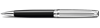Silver-Plated, Rhodium-Coated Leman Bicolor Black Ballpoint Pen Horizontal View
