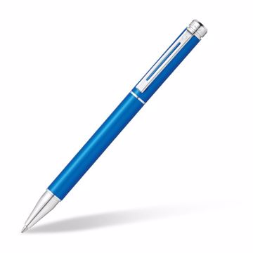 Matte Metallic Blue With Chrome Plated Trims Ball Point Oblique View