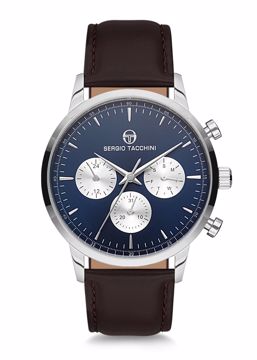 Silver&Blue Dial Front View