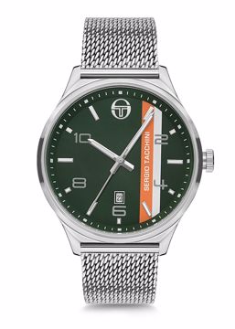 Stainless Steel Green&Black Dial Front View