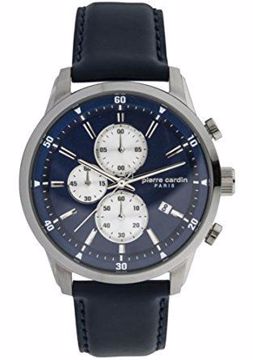 Gents Navy Dial&Leather Starp Front View