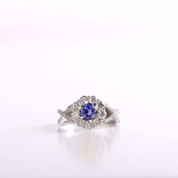 Picture of Amazing Blue Sapphire Diamond Ring
