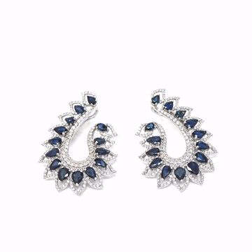 Picture of Magnificent Diamond & Sapphire Earrings
