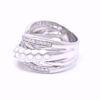 Picture of Criss Cross White Enameled And Diamond Ring