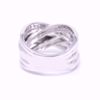 Picture of Criss Cross White Enameled And Diamond Ring