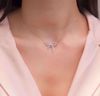 Picture of Distinctive White Ribbon Diamond Necklace