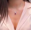 Picture of Unique Ruby & White Diamond Necklace