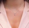 Picture of Radiant One Stone White Diamond Necklace