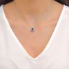 Picture of Charming Pear Sapphire & Diamond Necklace