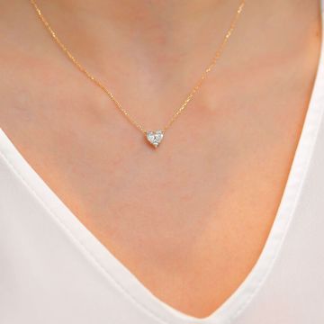 Picture of Distinctive Illusion white Diamond Heart Necklace