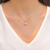 Picture of Pink Gold Round Diamond Illusion Necklace