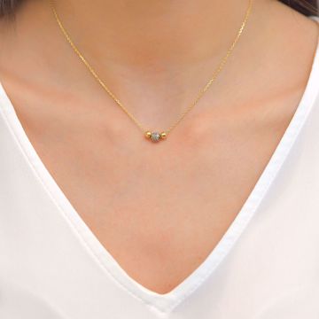 Picture of Simple Gold & Diamonds Necklace
