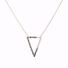 Picture of Distinct Black & White Triangle Diamond Necklace