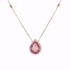 Picture of Remarkable Ruby & Diamond Pear Shape Necklace