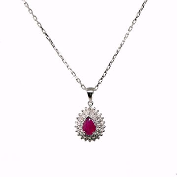Picture of Fabulous White Diamond & Ruby Necklace