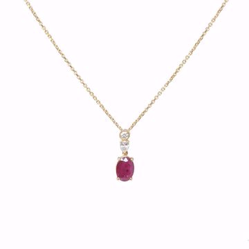 Picture of Cute Ruby & Diamond Necklace