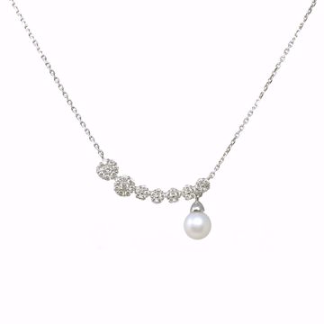 Picture of Charming Pearl & Diamond Necklace