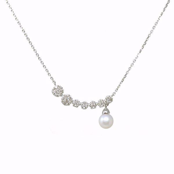 Picture of Charming Pearl & Diamond Necklace
