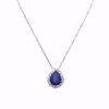 Picture of Charming Pear Sapphire & Diamond Necklace