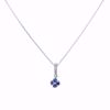 Picture of Elegant Sapphire & Diamond Cross Necklace