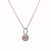 Picture of Pink Gold Round Diamond Illusion Necklace