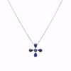 Picture of Refined Sapphire Cross Necklace