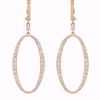 Picture of Charming Oval Diamond Hoops Earrings