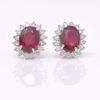 Picture of Classic Ruby and White Diamond Earrings