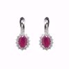 Picture of Classic Ruby and Diamond Buckle Earrings