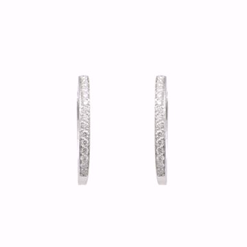 Picture of Small white Diamond Oval Hoops