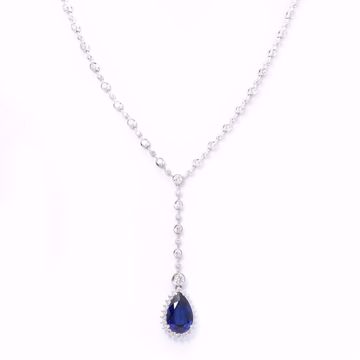 Picture of Unique Sapphire & Diamond Necklace