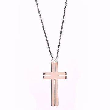 J.R.S. Minimalistic Cross Necklace Front View