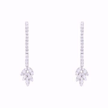 Picture of Dropped Leaf Diamond Earrings