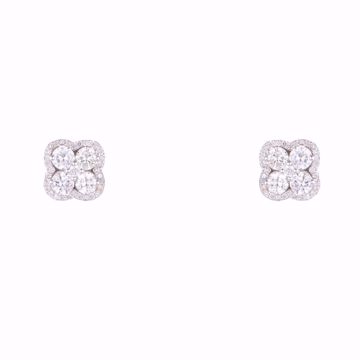 Picture of Flower Shape Diamond Earrings