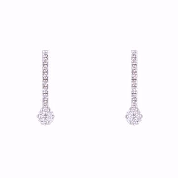 Picture of Classic Dropped Diamond Illusion Earrings
