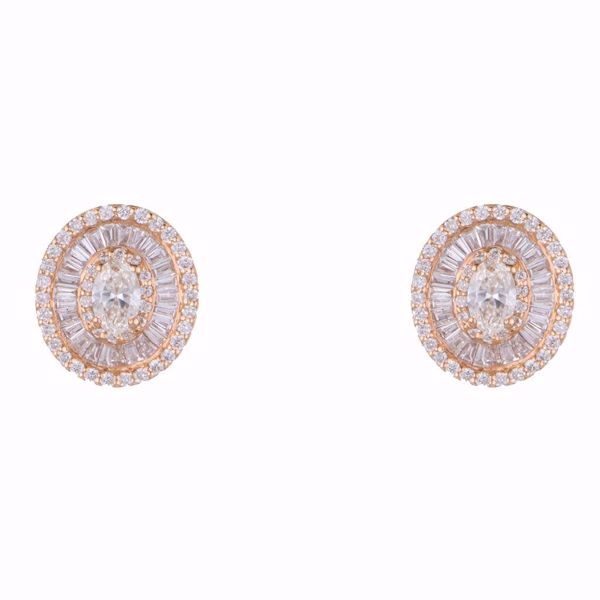 Picture of Sparkling Oval Illusion Studs